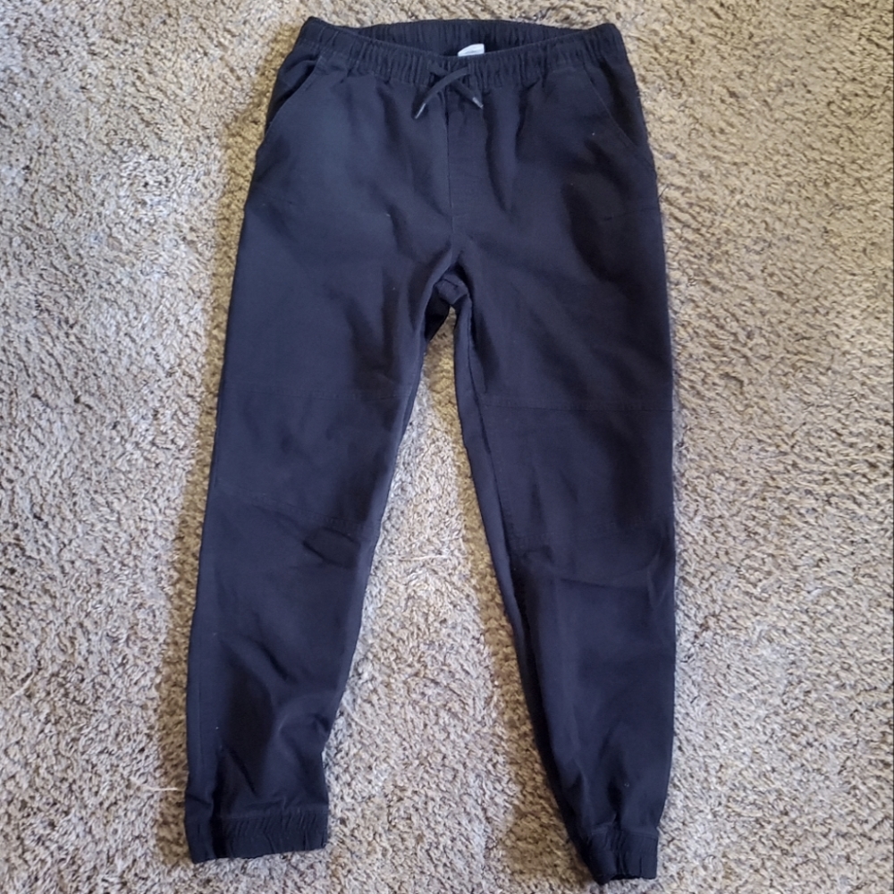 Black wind resistant type cloth pants